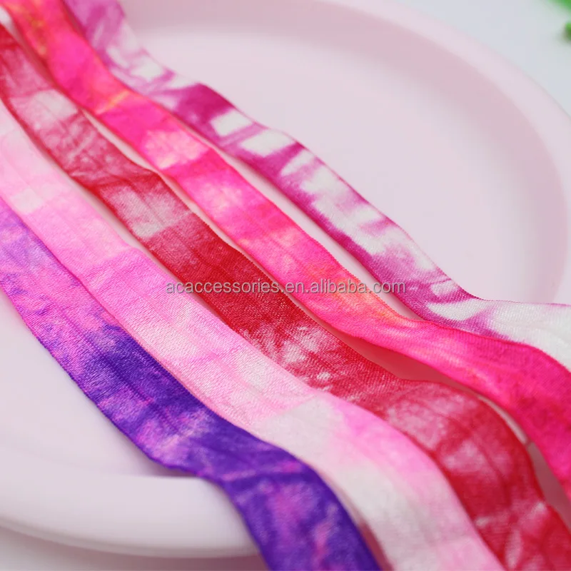 15mm tie dye print fold over