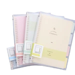 Wholesale PVC Plastic Waterproof Transparent Notebook Cover Files Folder 6 Ring Clear Loose Leaf Binder Notebook