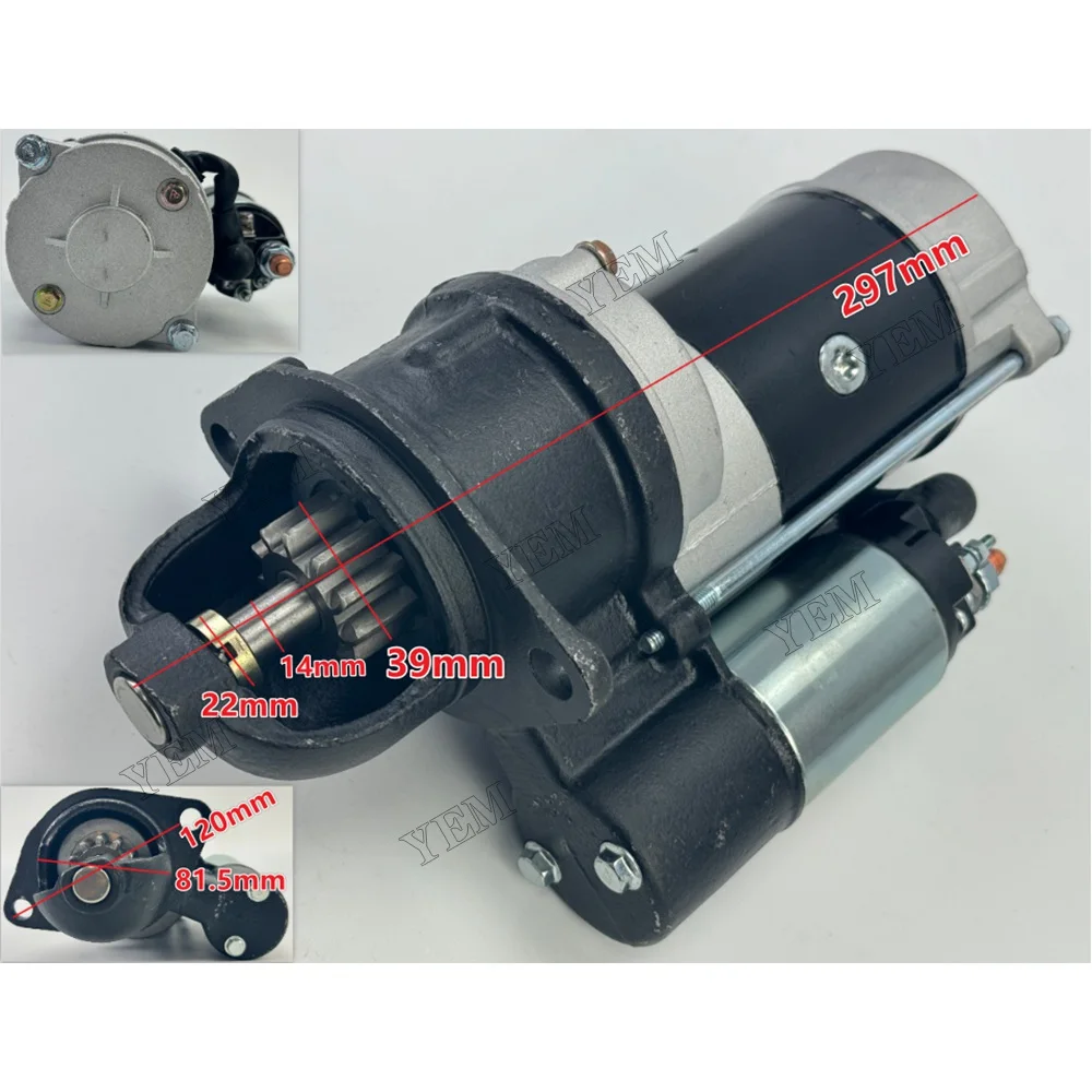 Excavator Accessories 4100QB Starter Motor Genuine Parts for YunNEI 2