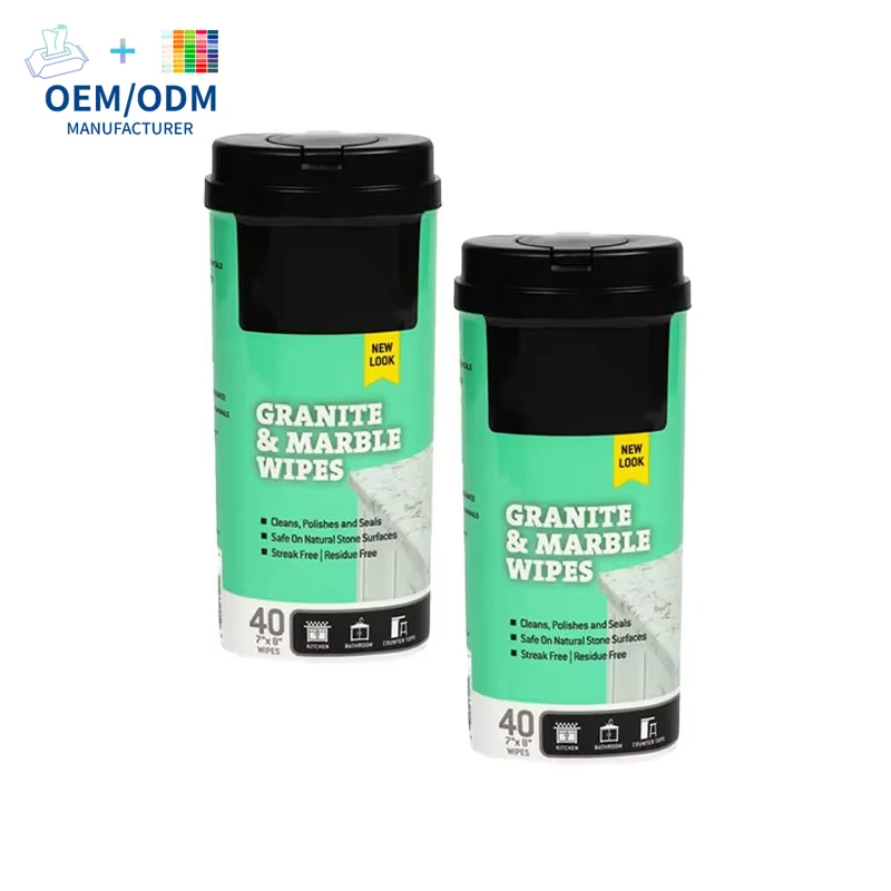 OEM Hand and Hard Surface Cleaning Wipes Stainless Steel Appliance Cleaning Wipes for Kitchen Canister Wipes