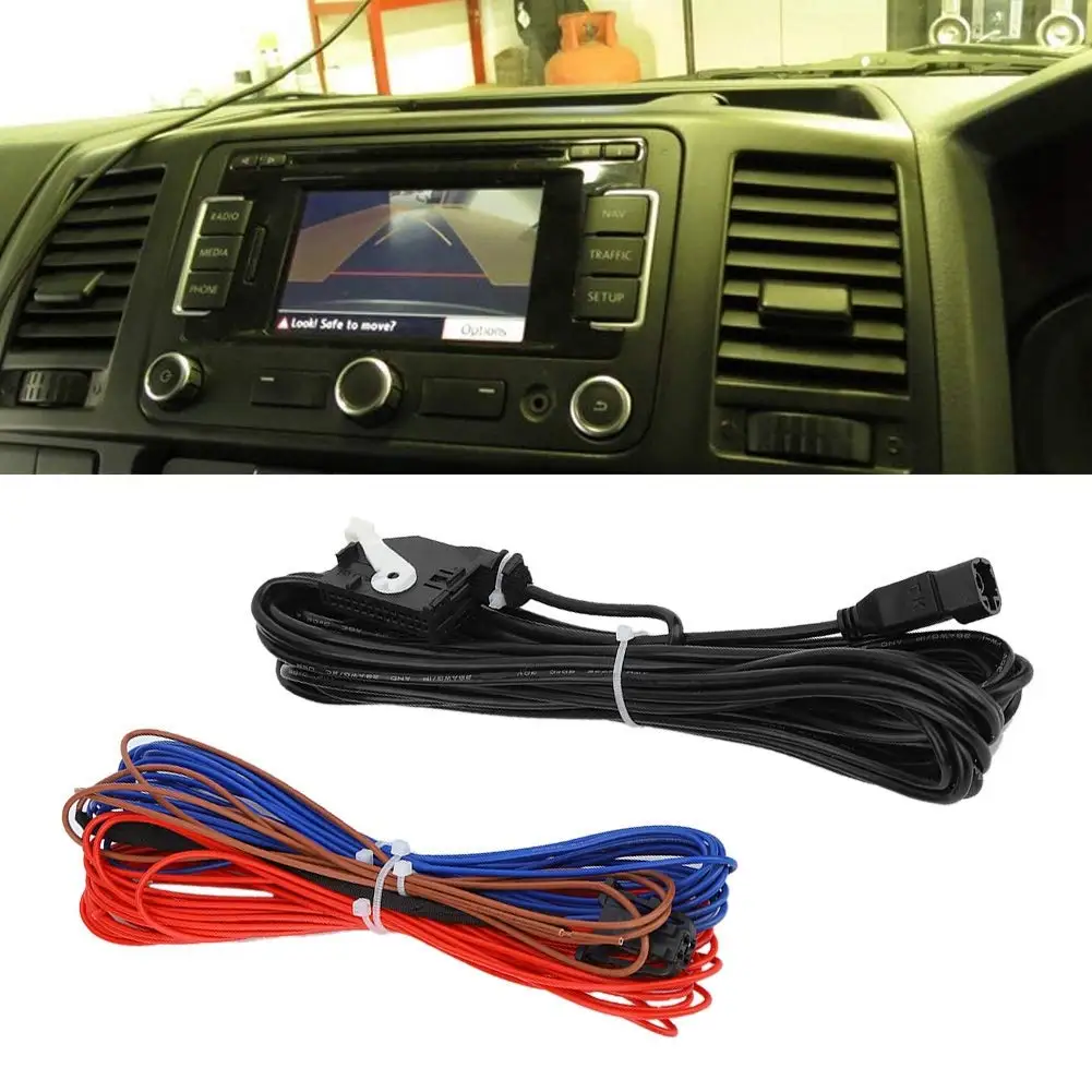 RGB Rear View Camera Cable Socket Video Auto Wire Harness Fit for RNS315 RNS510 RCD510