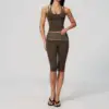 Brown Dots Capri Set