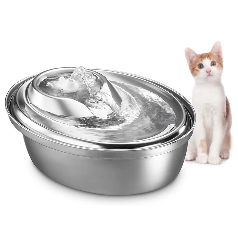Zmaker 2L Stainless Steel Pet Fountain - Smart & Eco-friendly