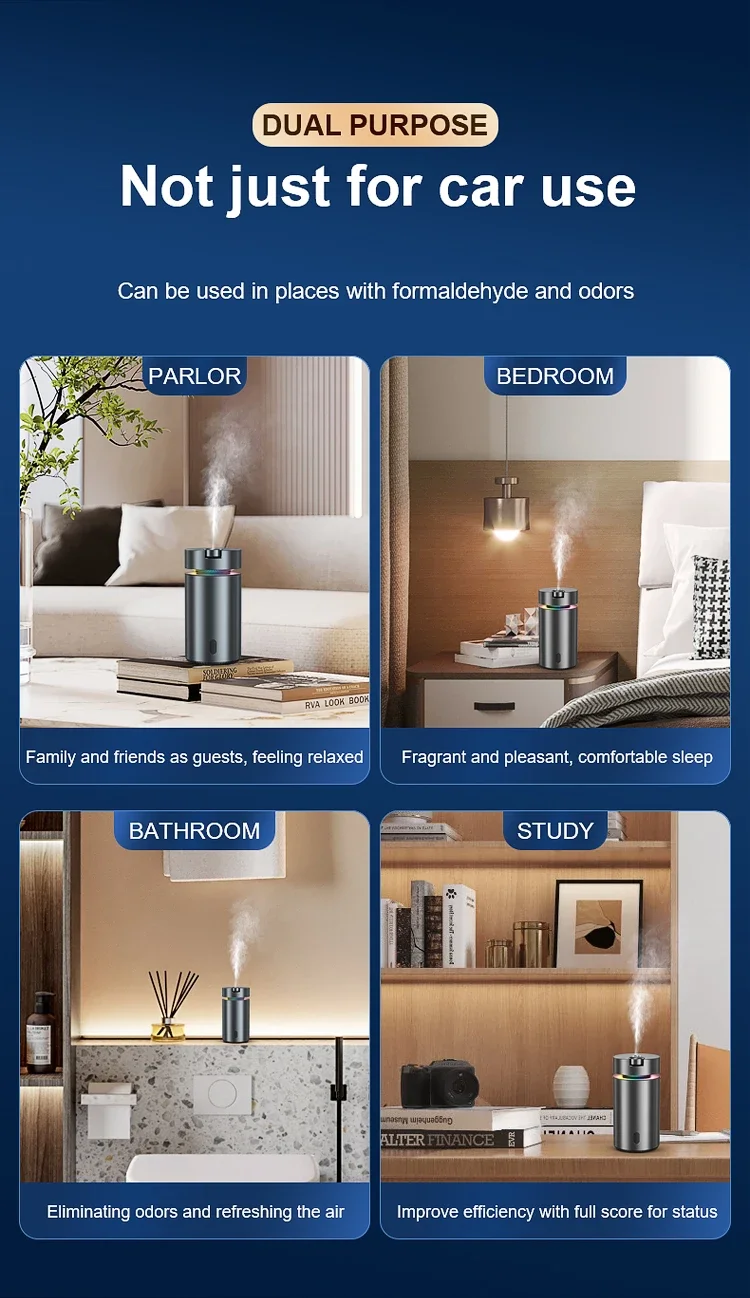 Smart Car Perfume Bottle Diffuser 50ml Essential Oil Scents Car Aroma