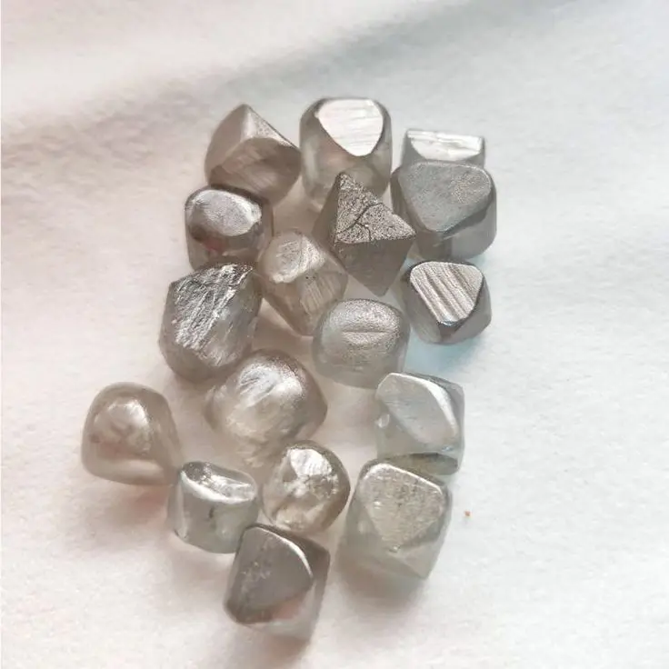 Hailer Jewelry Grey Gray Color Raw Material Price by Gram Rough Moissanite  Diamond Stones