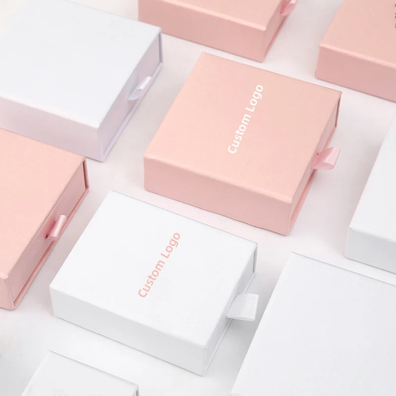 Tongxing Custom Logo Jewelry Organizer Accessories Packaging Box Rectangular Paper Ring Necklace Gift Packing Box