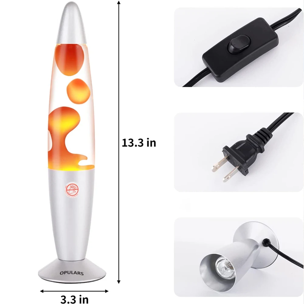 2021 Modern Design Large Bulb Lava Lamp With Led Usb Colorful And White