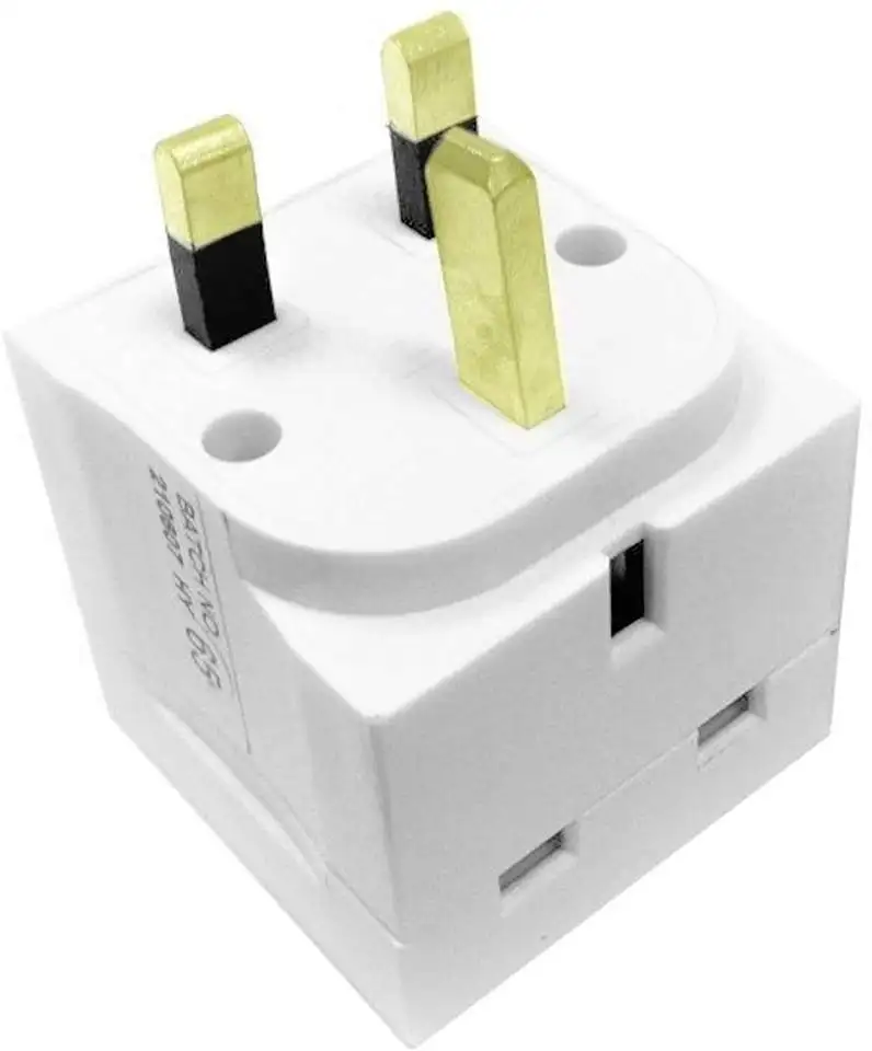 2 Way Double Plug Adaptor/Multi Plugs Extension Sockets Adapter/UK 3 Pin Socket Extensions 250V 13 Amp Power Extender
