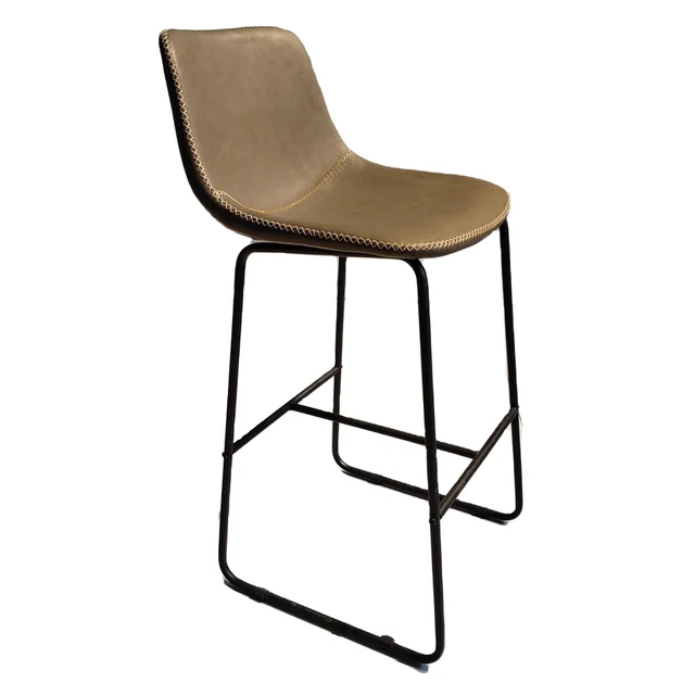 Modern Design Bar Chair with Metal Frame Leather seat Chair Stool for Living Room Hotel Home Bar Bedroom Furniture
