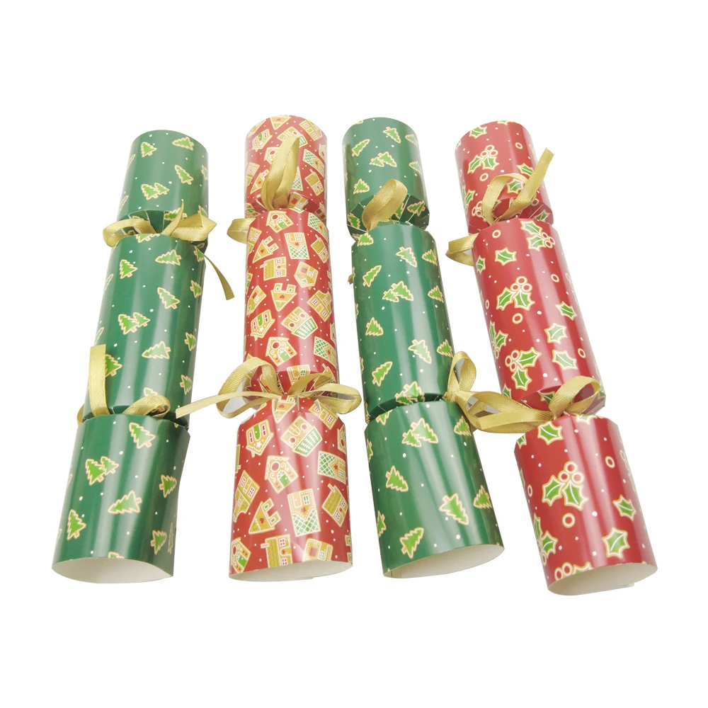 Christmas Crackers Table Favors Set Buffalo Plaid Christmas Poppers No