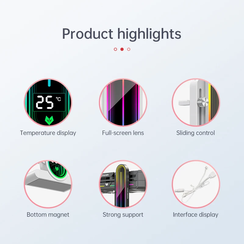 Latest COOLMOON Gaming Computer  GPU Holder  Vertical ARGB Infinity Lens Graphics Card Support Temperature Display GPU Riser
