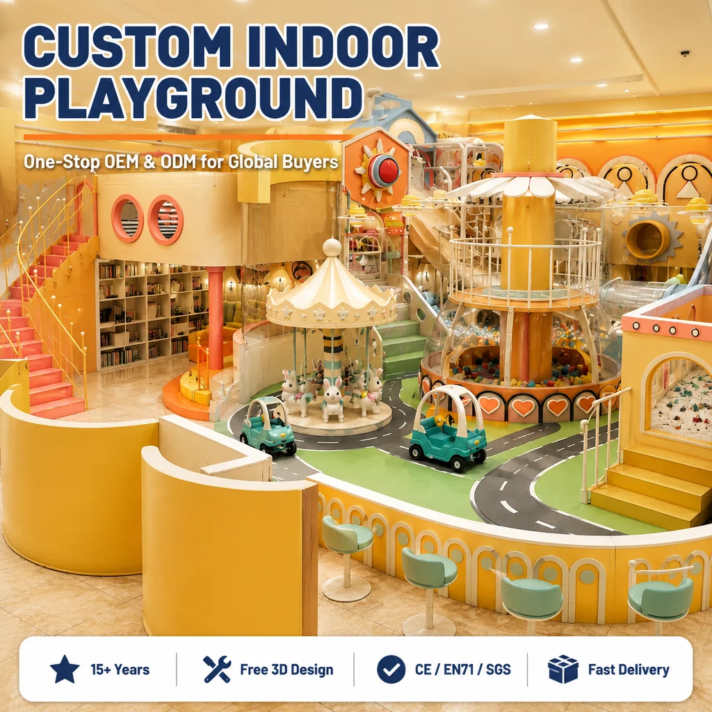 CE Certified Indoor Soft Play Equipment Fairy-tale Castle Kids Naughty Castle Playground Ball Pit Slide for Amusement Park OEM