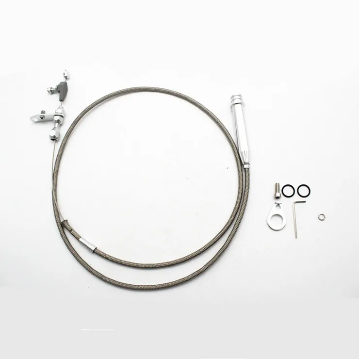 Sbc Bbc 700r4 Stainless Braided Transmission Kickdown Cable For Chevy