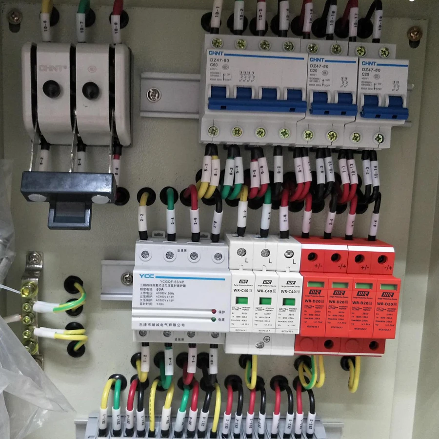 WRDZ Lightning Protection Three Phase in 20ka Imax 40ka Power Surge Protector MOV Surge Protection Device 220V
