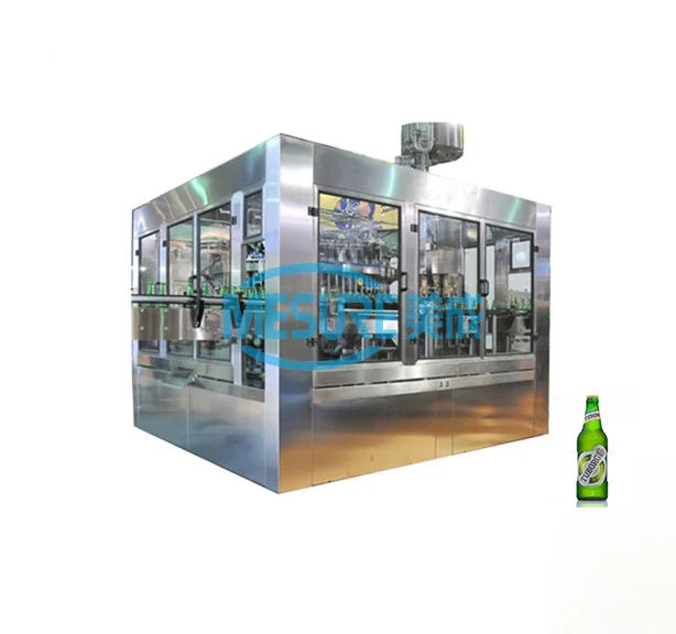 Full Auto Beer Making Machine Automatic Glass Bottle Beer Washing Filling and Cocking Machine