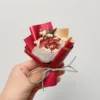1#  Impresionante mini papel dorado rosa-rojo