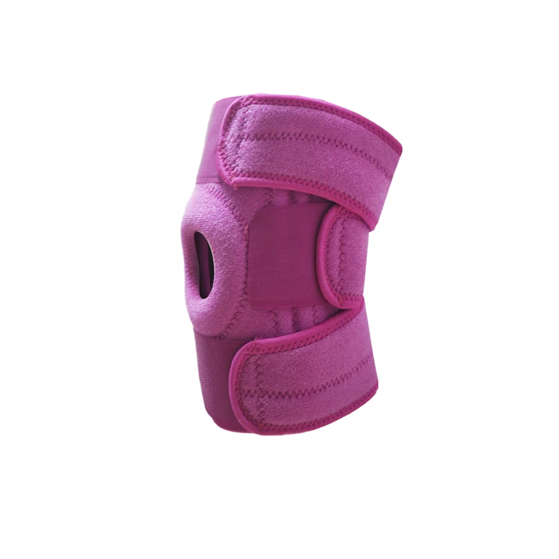 Pink Adjustable Knee Brace Support (Pair) with Dual Spring Stabilizers