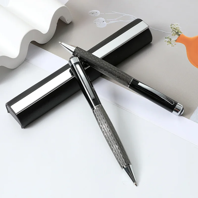 2025 Bronze Embossed Carved Pattern Copper Retro Rotring Brass logo Customized Heavy Metal Ball Pens Good Gift Action Ball Pen