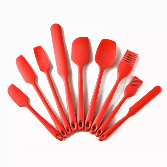 Silicone Spatula Set Kitchen Utensils for Baking Cooking Mixing Heat Resistant Non Stick Cookware Food Grade BPA Free