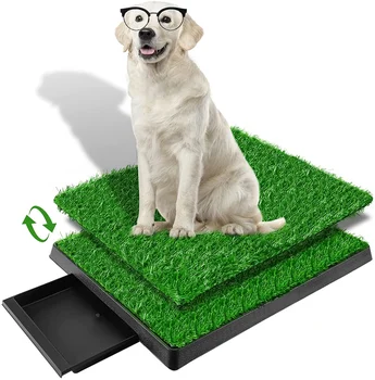 Pet Supply Dog Pee Potty Pad Portable Potty Trainer Bathroom Artificial Grass Turf Pet Training And Puppy Pads For Dogs