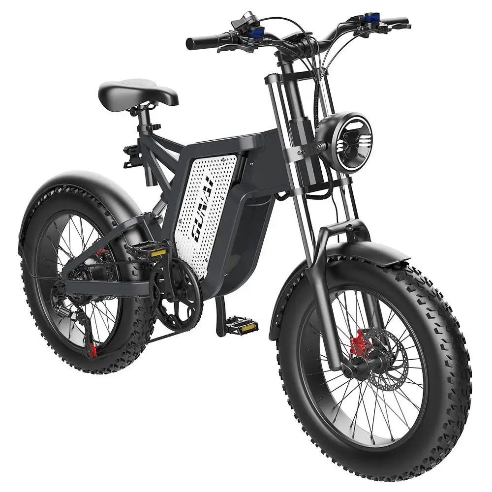 GUNAI MX25 1000W Brushless Motor Electric Mountain Bike with 20*4,0 Inch Fat Tire 50 km/h Top Speed 48V 25Ah