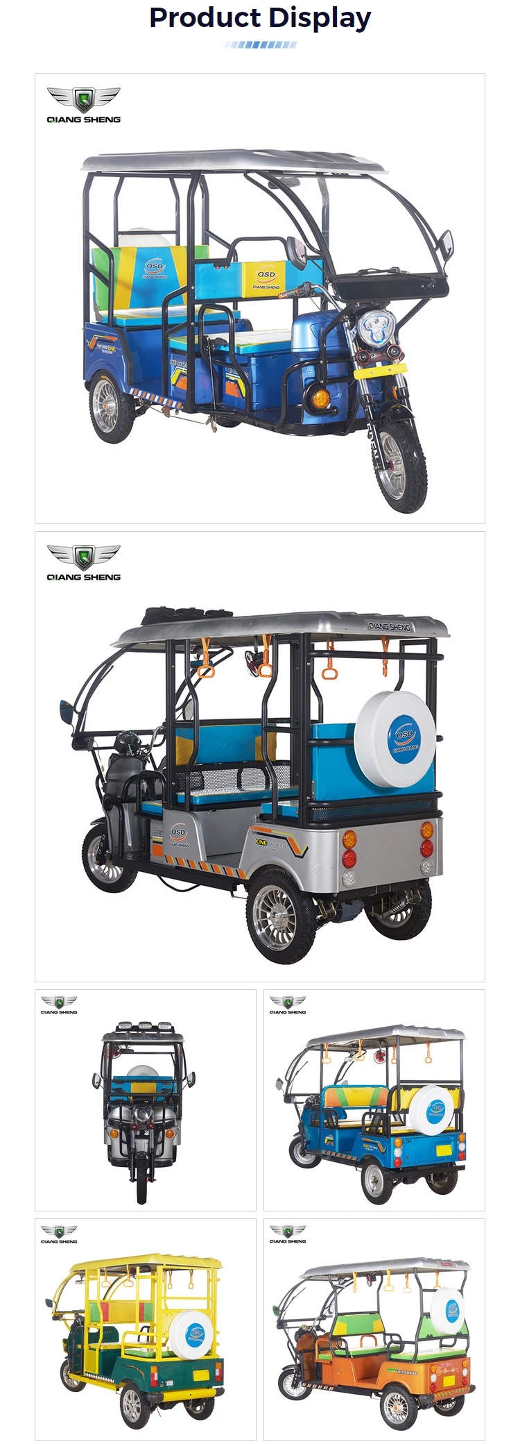 New Asia Auto Rickshaw Vehicles Cheap Price Three Wheels Passenger