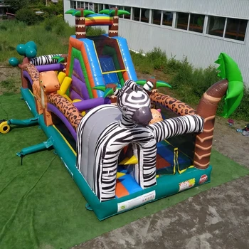 Kids Playground Inflatable Amusement Park Race Obstacle Adult Inflatable Playground For Sale