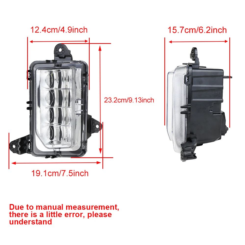Full LED Bumper Fog Light Driving Lamps w/Switch Kit for Generation GMC Sierra 1500 2019-2020