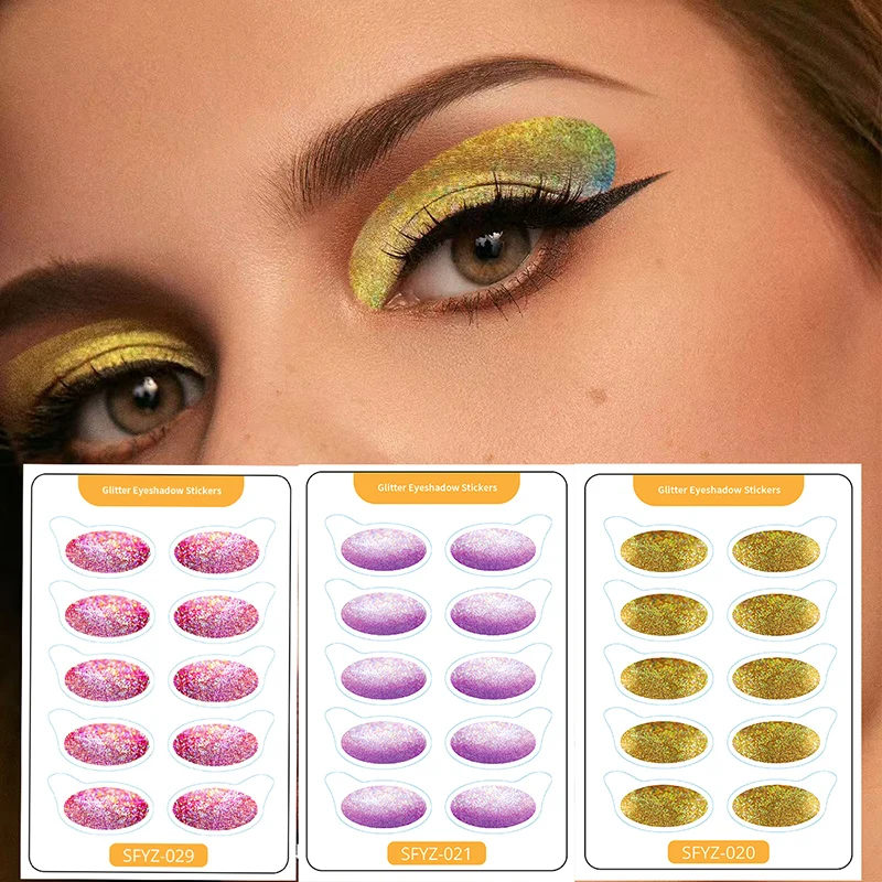 Discover the ultimate little secret for dazzly, high-shine makeup with the 5sheets /Pack Glitter Eye Shadow Tattoo Stickers
