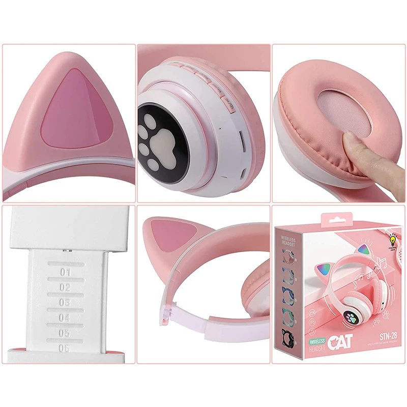 Dropshipping Cute Cat Ear B39 Wireless Headphone With Led Light ...