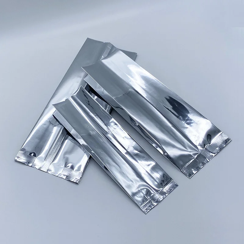 Glossy Silver Aluminum Foil Laminated Heat Seal Back Sealing Side