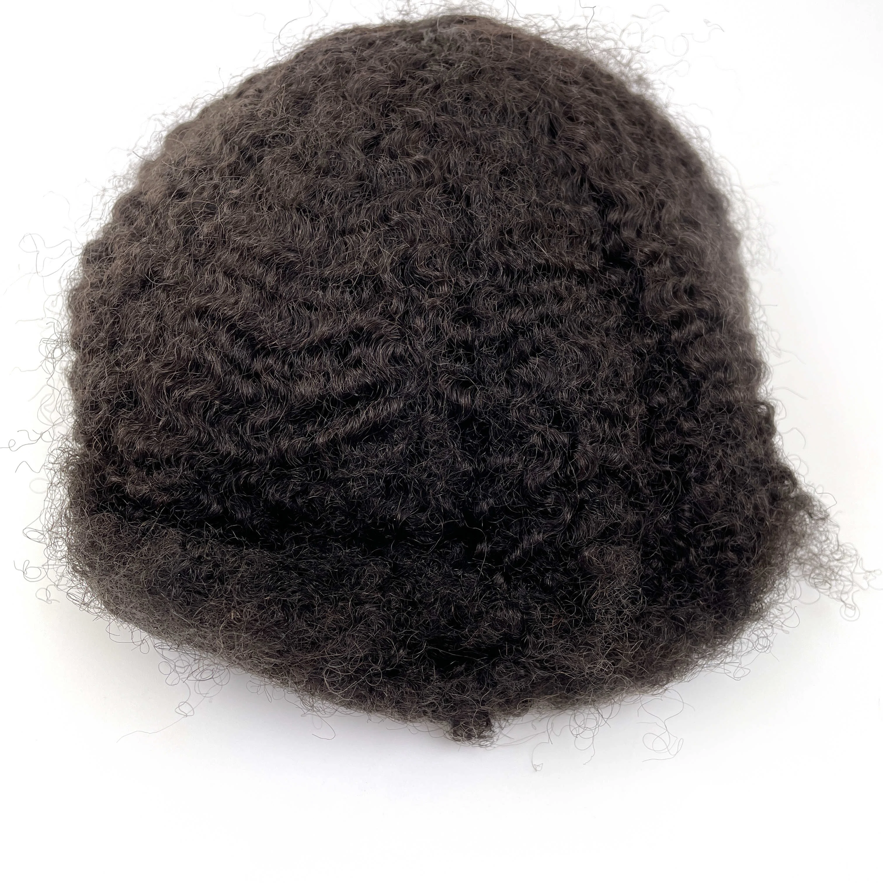Afro Toupee For Black Men Human Hair African American Wigs Male Hair ...