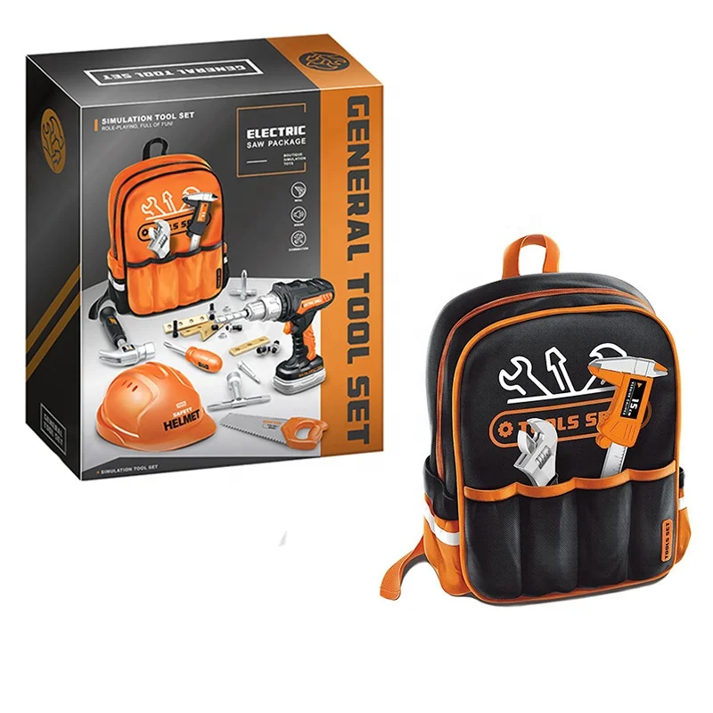 Новинка детский рюкзак для хранения электрик игрушка механик инструменты ролевых игр набор электрическая дрель