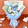 Bouquet di cotone rosa blu amore - blu