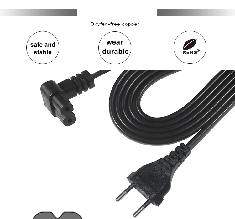Nuovo 3M ad Angolo Retto Figure 8 Fico Di 8 Cavo C7 A Spina