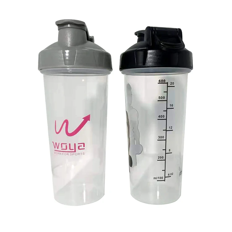 400/600/1000ml Gym Sports Water Cup Plastic Protein Powder Shake