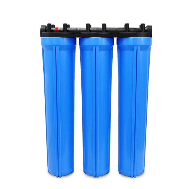 20 Inch Big Blue Whole House 3 Stage Water Filter System Housing