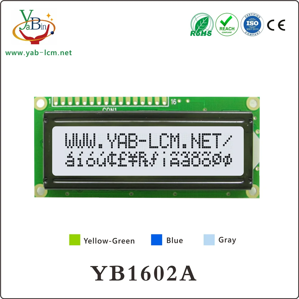 16X2 1602 character Lcd  Module YB1602A