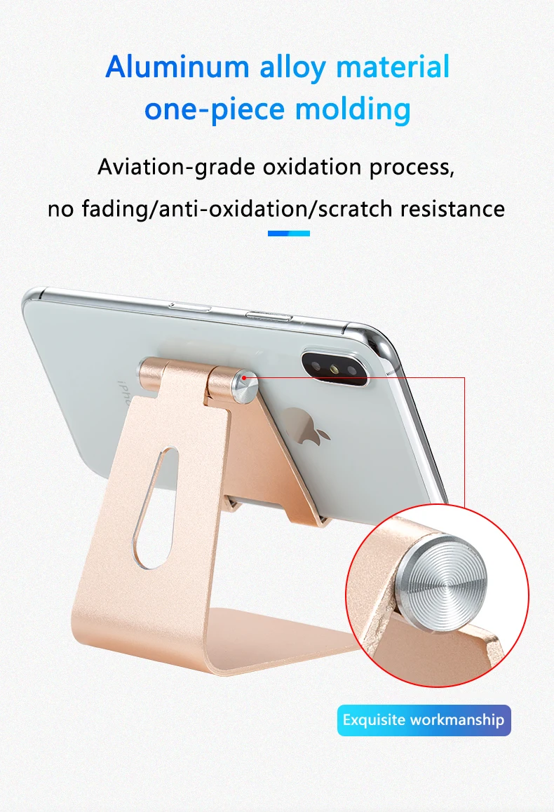 2024 for Tablet Mobile Phone Cell Phone Stand for Angle Height Adjustable Desk Sturdy Aluminum Metal Phone Holder Small Ordinary