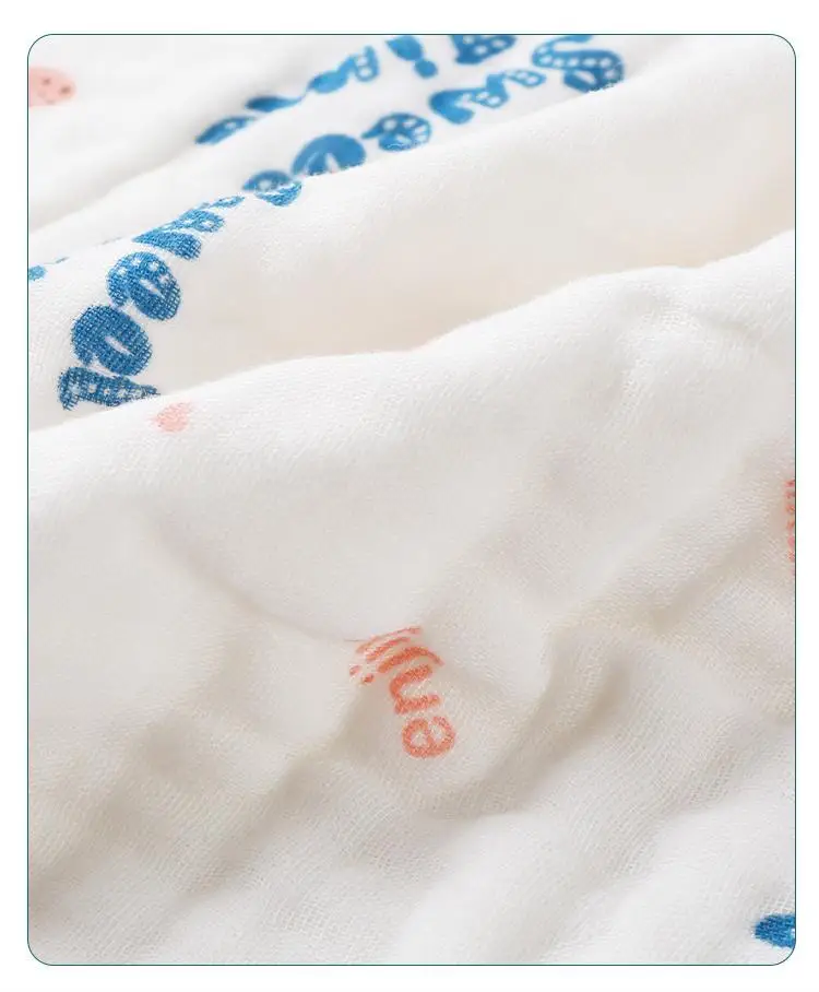 Muslin Cotton Baby Towels-6 layers Baby Newborn Bath blanket Ultra Soft Warm Breathable Absorbent Unisex Quilt for Girls Boys supplier