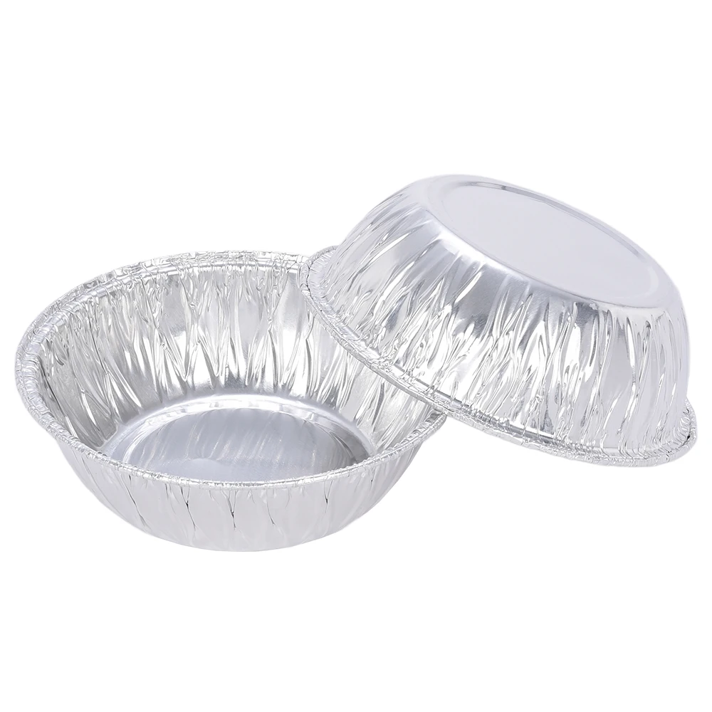 Custom Size Aluminum Foil Container Disposable Catering Tray Freezer Safe Foil Container Egg tart Cup