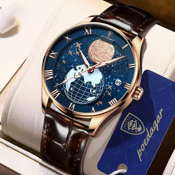 POEDAGAR 803 Men Watch 2022 New Swiss Brand Waterproof Luminous Men's Wristwatch Calendar Quartz Watch Wholesale Fashion Clock