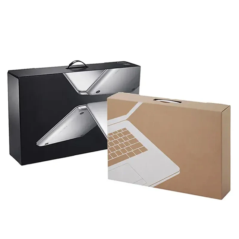 Custom Size Carton Black White Laptop Open Packing Mailer Box Laptop