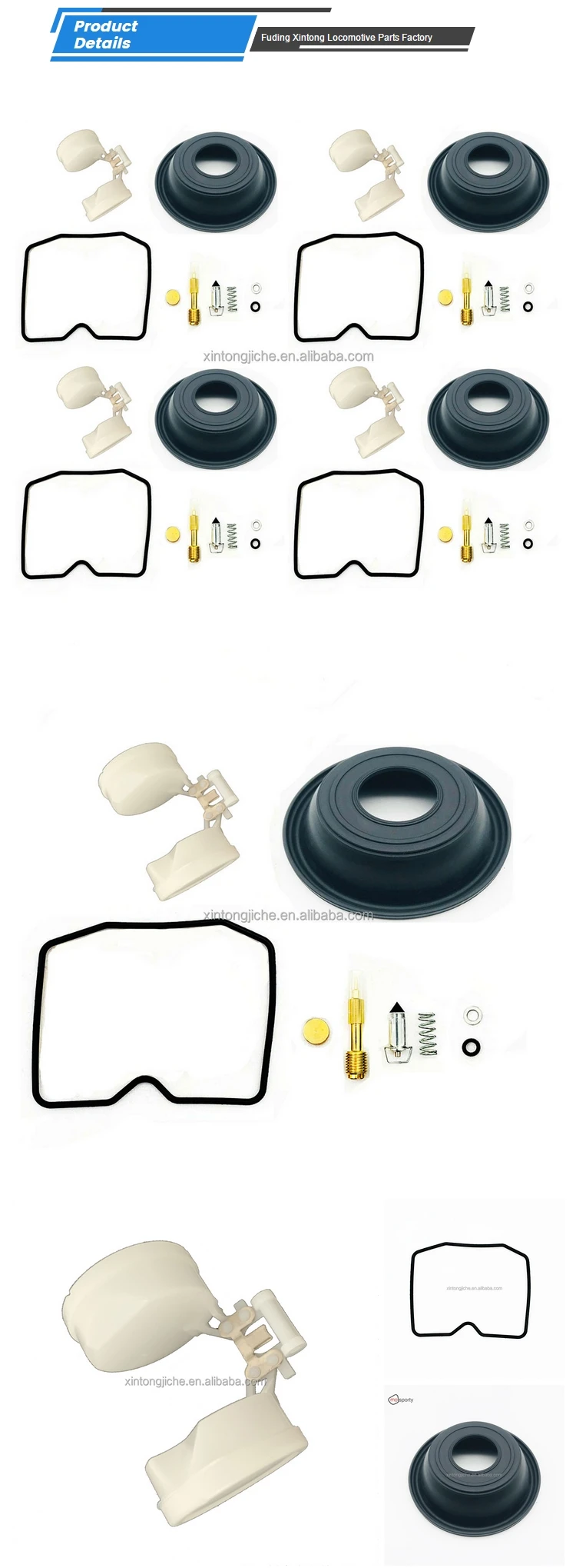 4 Sets Carburetor Repair Kit For Kawasaki Zrx1200 Zrx1200r Zrx1100