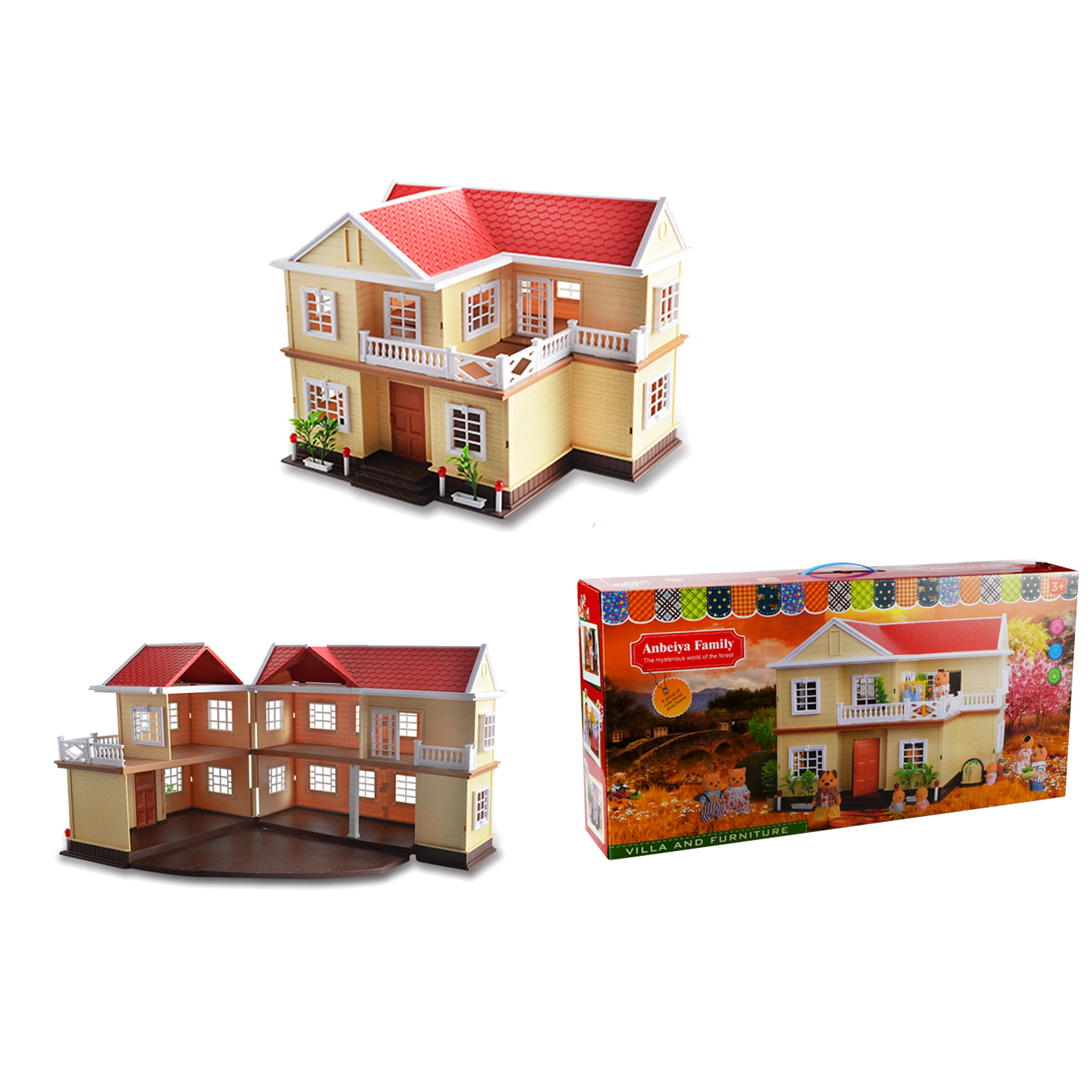 Acquista Kit di mobili per case delle bambole fai-da-te Luci da villa moderne in legno Set da gioco Giocattolo creativo in Italia a partire da 41