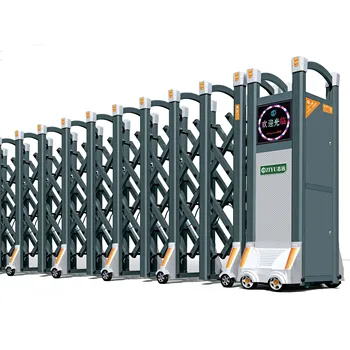 Automatic Aluminum Alloy Entrance Auto Folding  Cheap Outdoor Retractable Decorative Folding Door