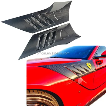 High Quality Carbon Fiber Front Fender For Ferrari F12 Fenders Louver Flow Vent For F12 Berlinetta Car Accessories Body Kit