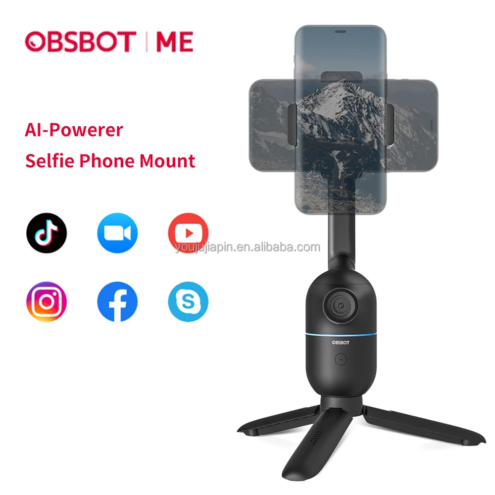 OBSBOT Me AI Powered Auto Tracking Portable Selfie Stick Gimbal