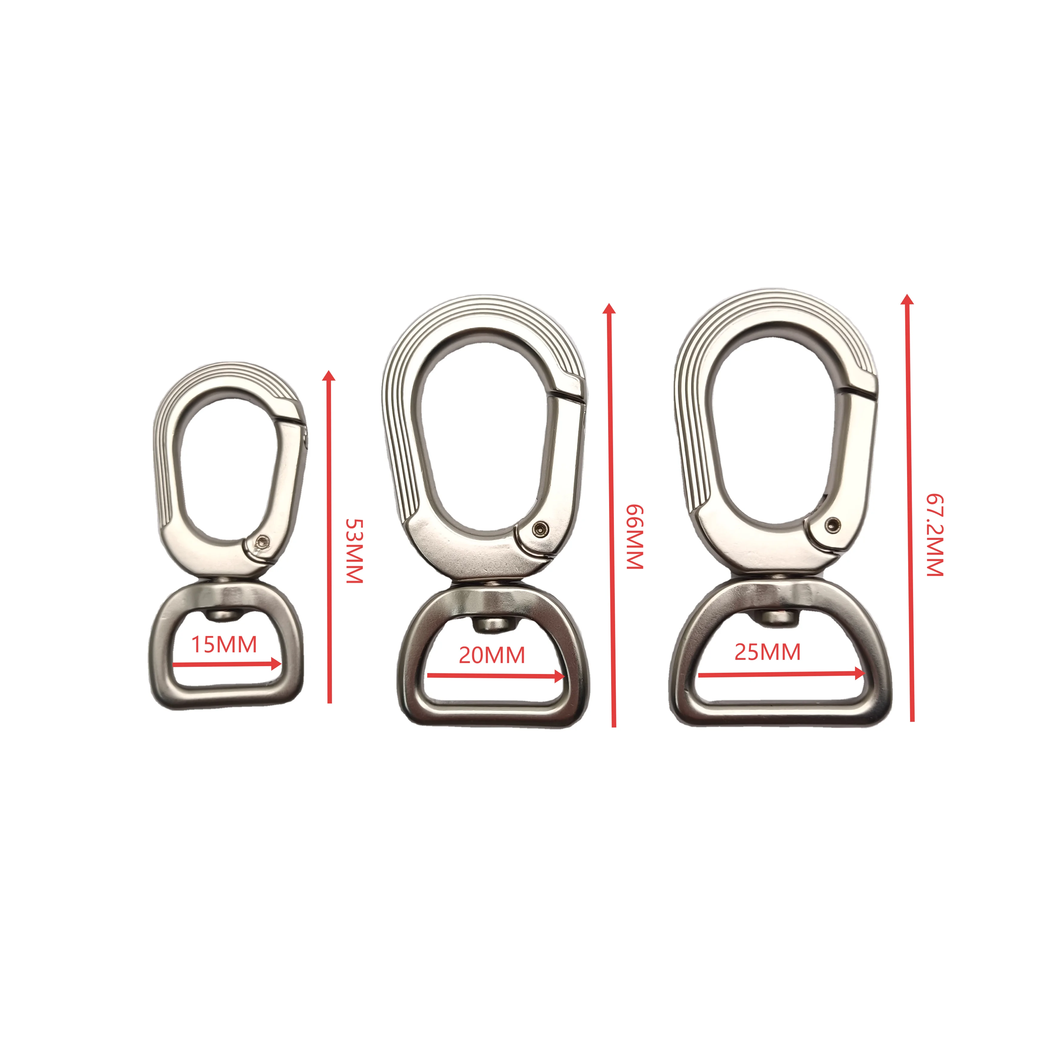 New Style 15/20/25MM Zinc Alloy Snap Hook Swivel Dog Snap Hook for Keychain/Bag Accessory