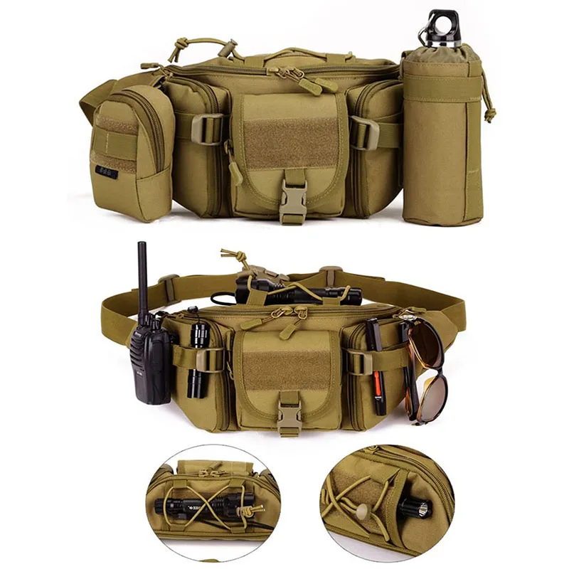 Cycling Camping Hiking Hunting Tactical Waist Pack Portable Tactical Pack Outdoor Travel Tactical Chest Bag for Daily